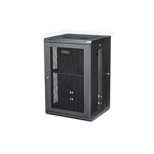 StarTech.com - Armario Rack de Pared para Servidores 18U 19" 4 Columnas y Estante 1U - Rack de Servidores de Montaje en Pared co