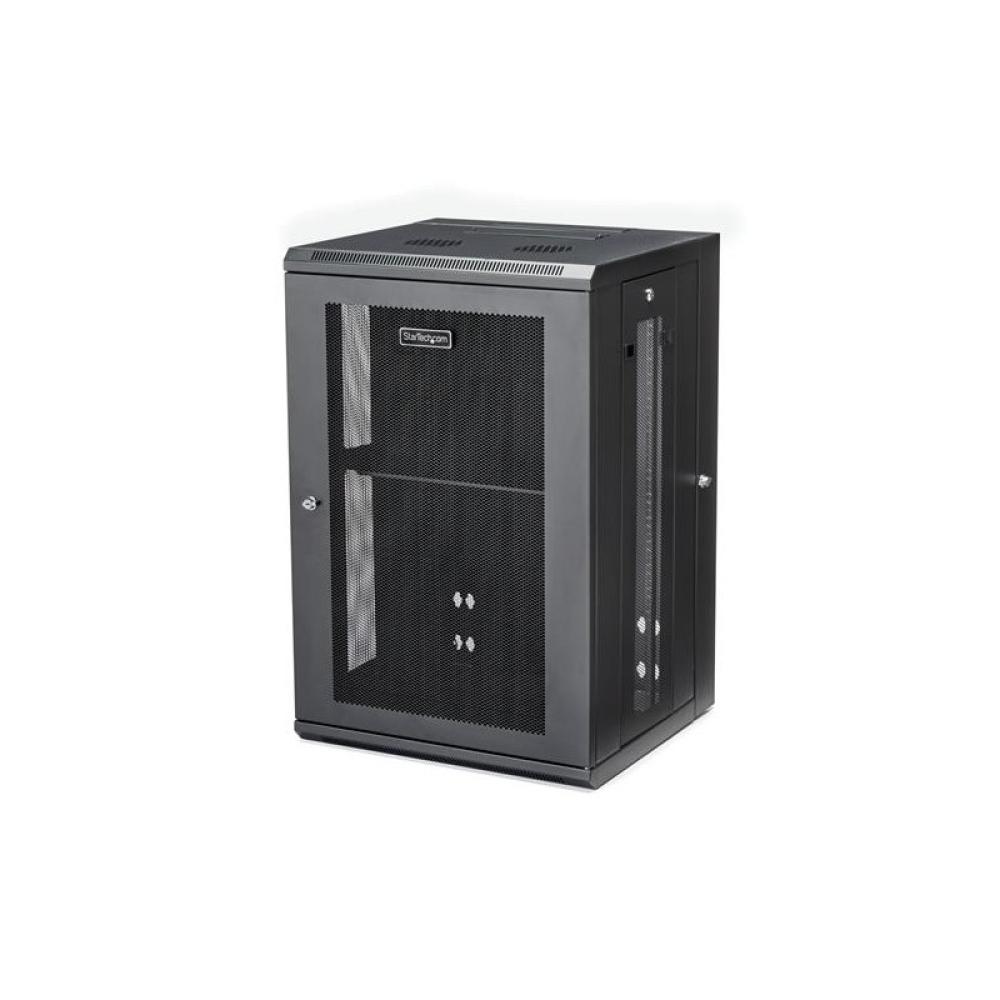 StarTech.com - Armario Rack de Pared para Servidores 18U 19" 4 Columnas y Estante 1U - Rack de Servidores de Montaje en Pared co