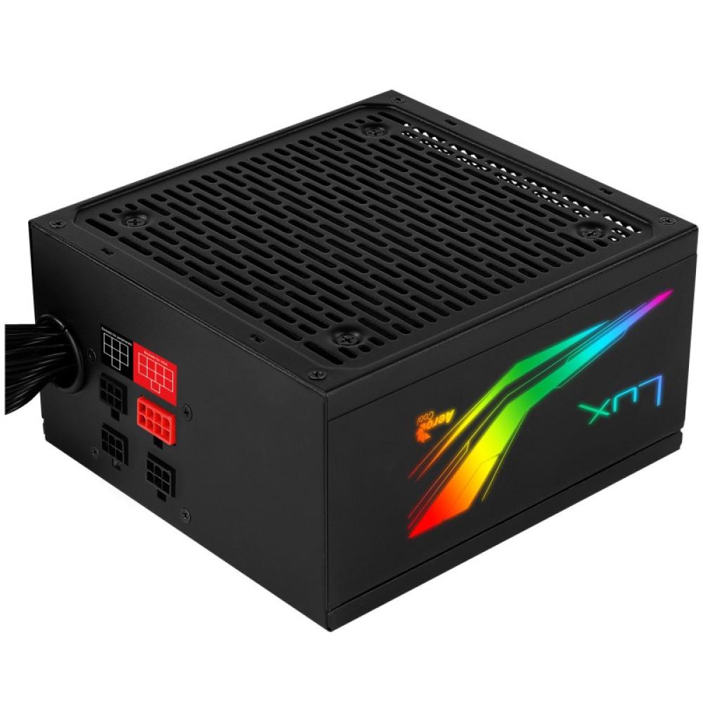 Aerocool - LUXRGB550M Fuente Alimentación PC Modular RGB 550W 80Plus Bronze 230V Negro