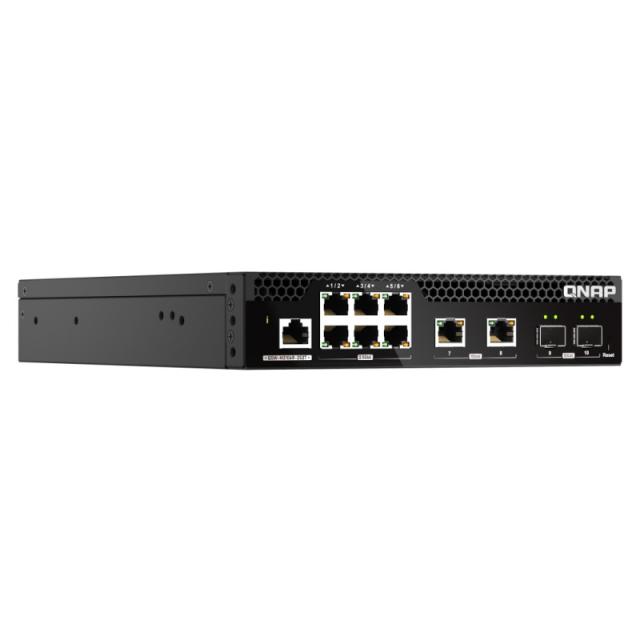 QNAP - QSW-M2106R-2S2T switch Gestionado L2 10G Ethernet (100/1000/10000) 1U Negro