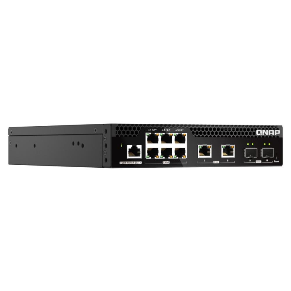 QNAP - QSW-M2106R-2S2T switch Gestionado L2 10G Ethernet (100/1000/10000) 1U Negro
