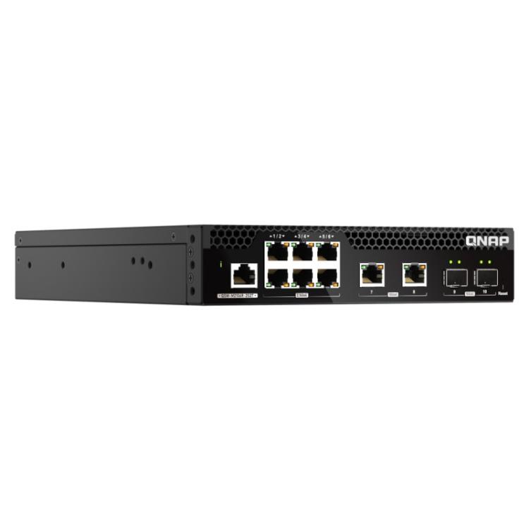 QNAP - QSW-M2106R-2S2T switch Gestionado L2 10G Ethernet (100/1000/10000) 1U Negro