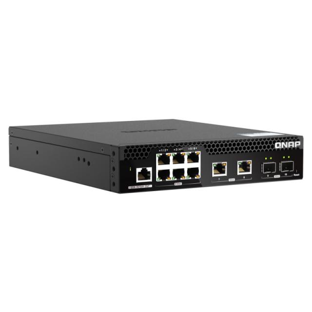 QNAP - QSW-M2106R-2S2T switch Gestionado L2 10G Ethernet (100/1000/10000) 1U Negro