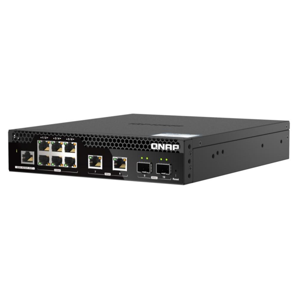 QNAP - QSW-M2106R-2S2T switch Gestionado L2 10G Ethernet (100/1000/10000) 1U Negro