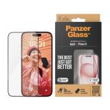 PanzerGlass - Screen Protector iPhone 15 / Ultra-Wide Fit w. EasyAligner Protector de pantalla Apple 1 pieza(s)