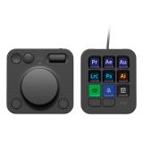 Logitech - MX Creative Console, keypad programable con 9 teclas LCD personalizables y dial de control para diseño g - 920-012931