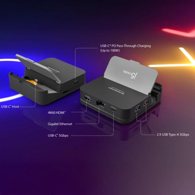 j5create - Omni Side Dock para Nintendo Switch 2™ y Steam Deck™