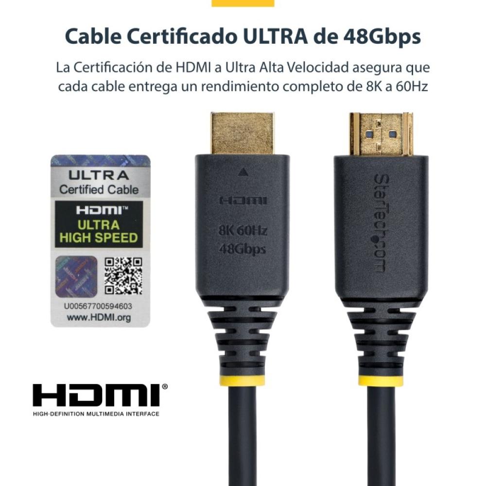 StarTech.com - Cable HDMI de 4m Certificado de Ultra Alta Velocidad - 8K60Hz/4K120Hz - Cable HDMI 2.1 con HDR10+ / eARC - 48Gbps