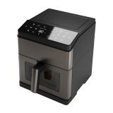 Aiwa - KUMADAI Sencillo 8 L 1800 W Freidora de aire caliente Negro, Acero inoxidable
