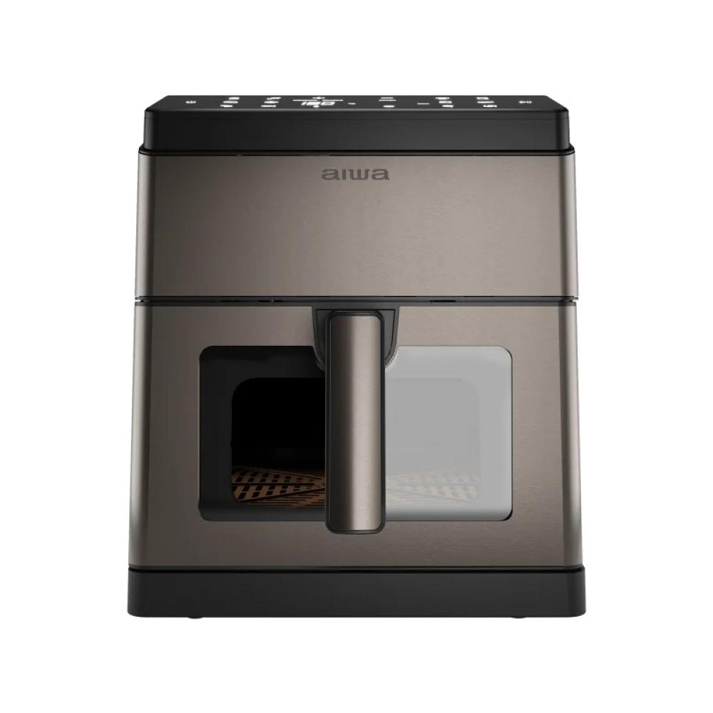Aiwa - KUMADAI Sencillo 8 L 1800 W Freidora de aire caliente Negro, Acero inoxidable