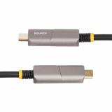 StarTech.com - Cable Activo Óptico USB-C a HDMI 2.0 (AOC) de 9,15m - Conversor Adaptador Unidireccional USB Tipo C a HDMI - 4K60