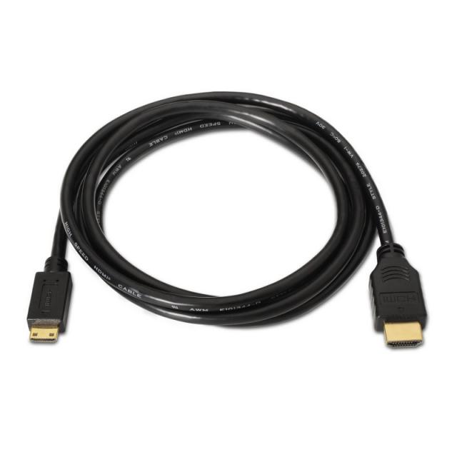 AISENS - A119-0115 cable HDMI 3 m HDMI tipo A (Estándar) HDMI Type C (Mini) Negro
