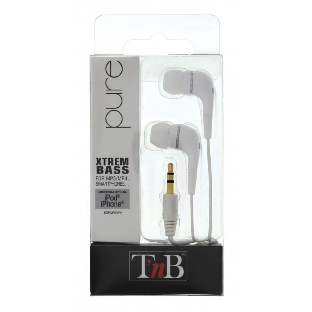 T''nB - Pure Auriculares Alámbrico Dentro de oído Blanco