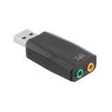 T''nB - ADAUSB51 cambiador de género para cable USB-A 2 x 3.5mm Negro