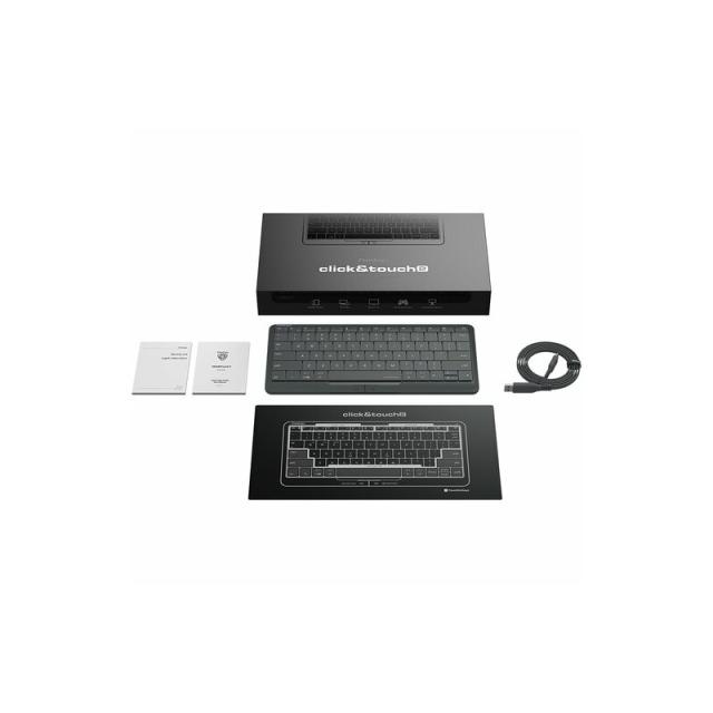 Prestigio - Click&Touch 2 teclado Hogar USB + Bluetooth QWERTY Español Gris