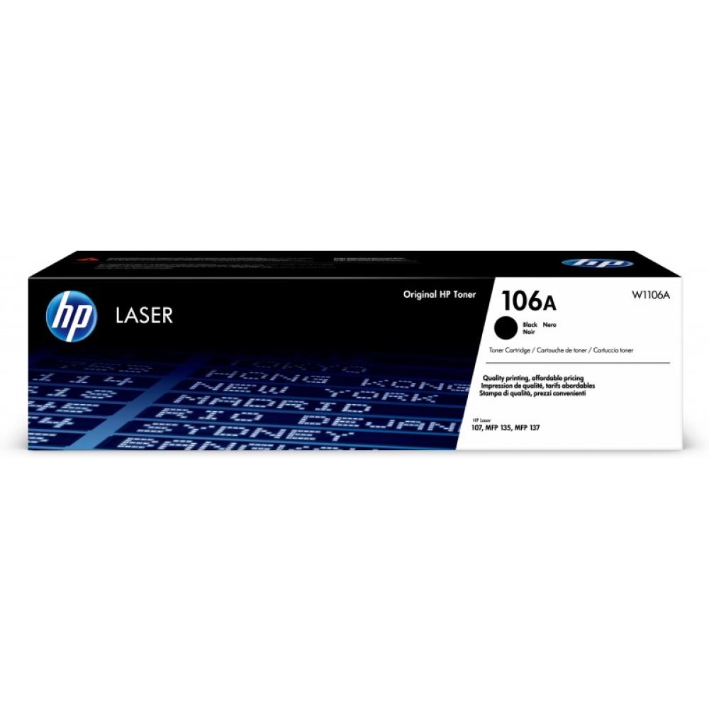 HP - Cartucho de tóner Original Laser 106A negro
