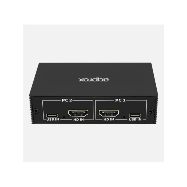 Approx - APPKVHDMI2PV2 interruptor KVM Negro