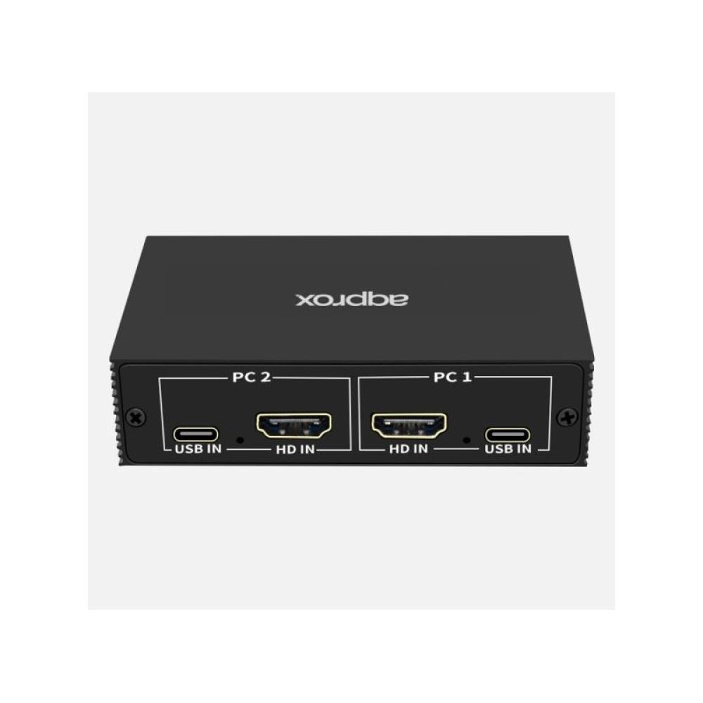 Approx - APPKVHDMI2PV2 interruptor KVM Negro
