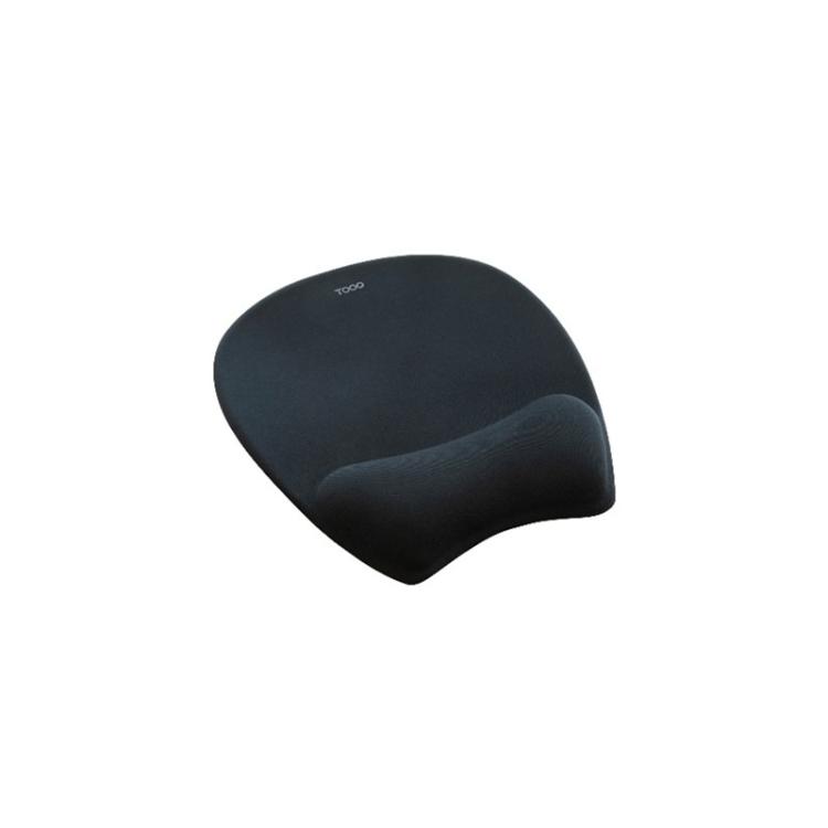 TooQ - Alfombrilla para ratón ergonómica con reposamuñecas de Espuma Viscoelástica, Negro