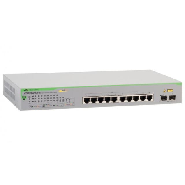 Allied Telesis - AT-GS950/10PS V2-50 switch No administrado Gigabit Ethernet (10/100/1000) Energía sobre Ethernet (PoE) Gris