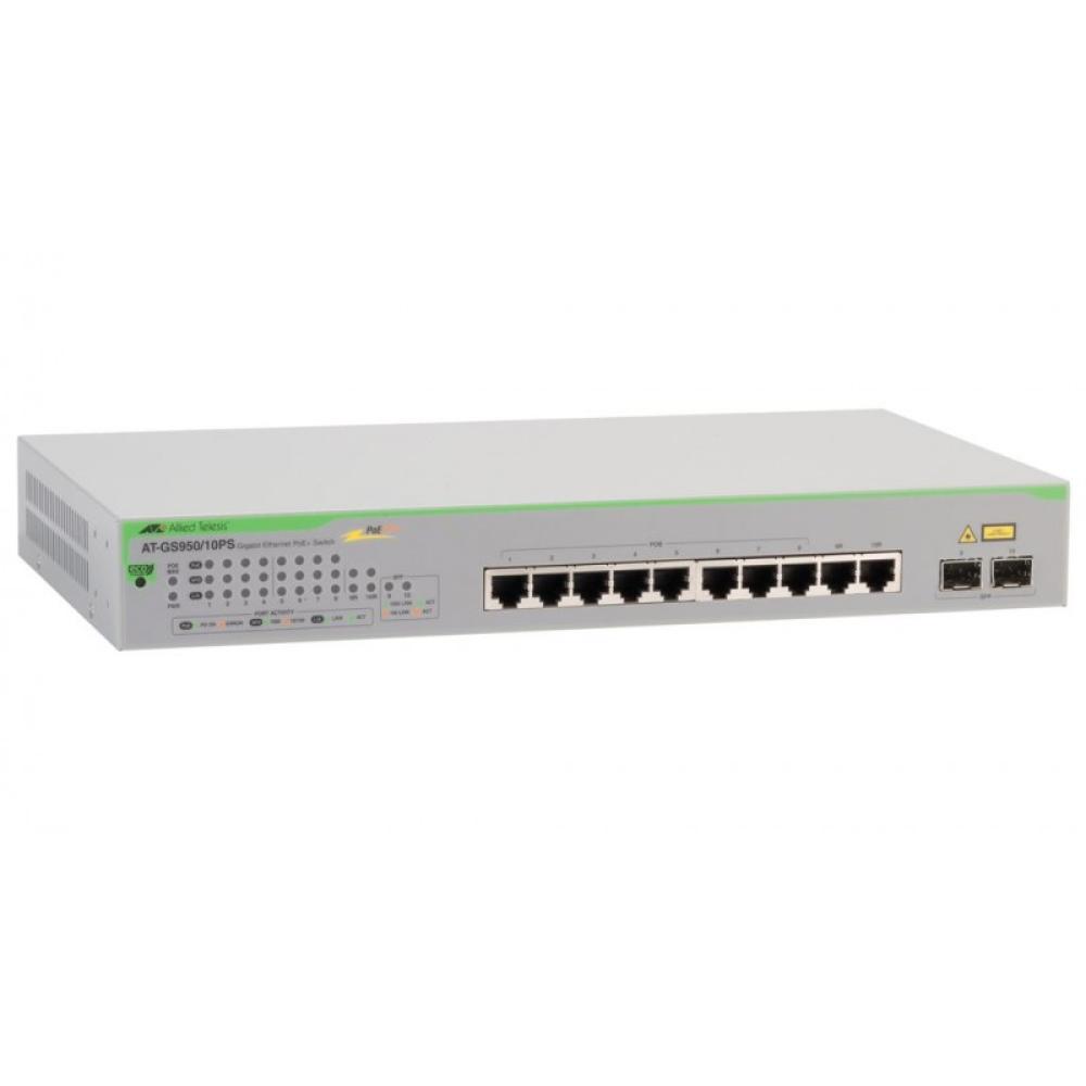 Allied Telesis - AT-GS950/10PS V2-50 switch No administrado Gigabit Ethernet (10/100/1000) Energía sobre Ethernet (PoE) Gris