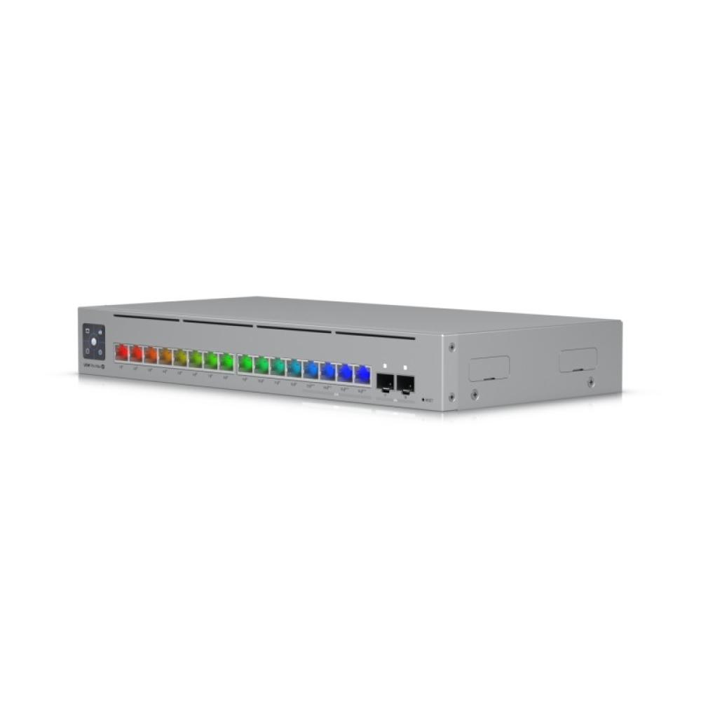 Ubiquiti - Pro Max 16 PoE Gestionado L3 Gigabit Ethernet (10/100/1000) Energía sobre Ethernet (PoE) Gris