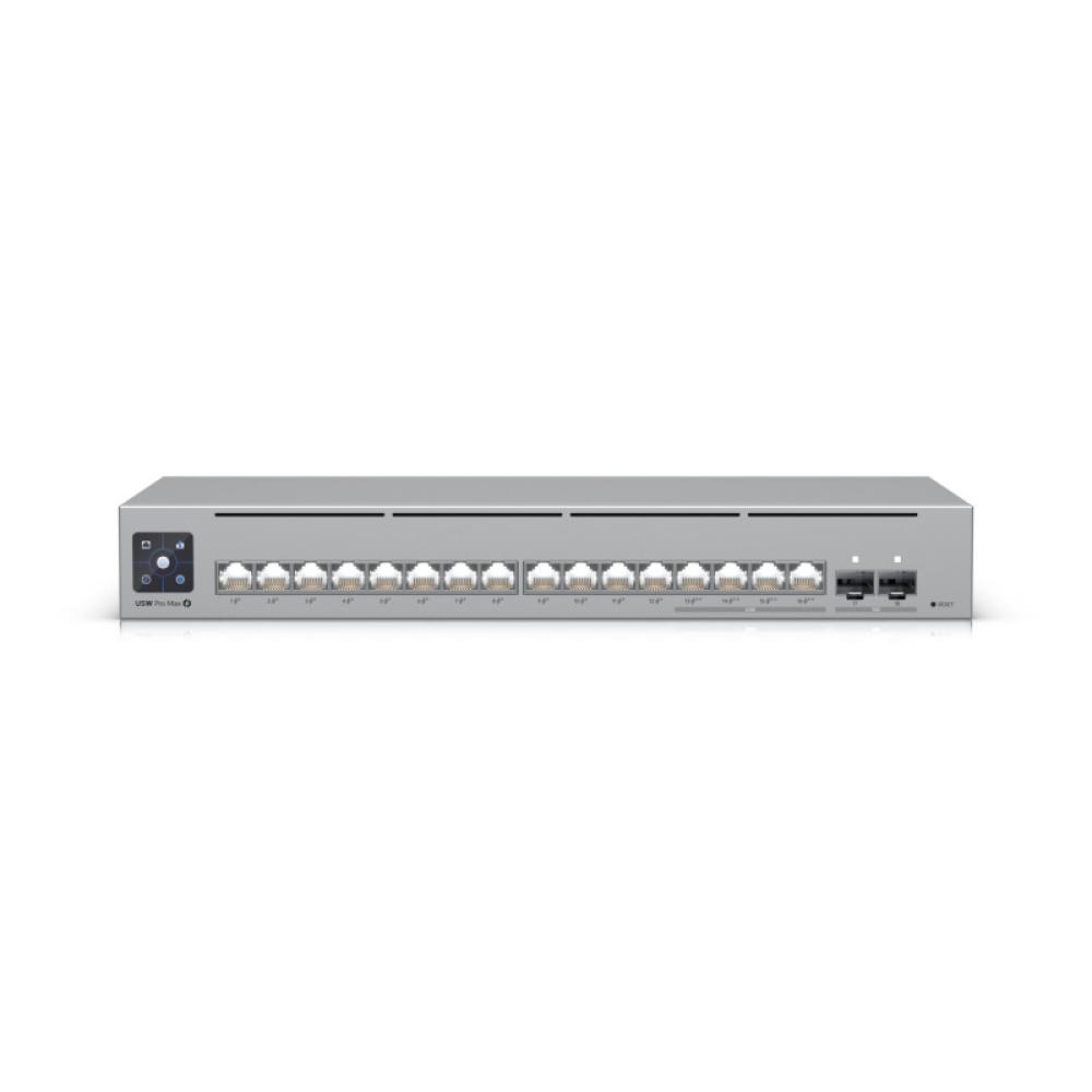 Ubiquiti - Pro Max 16 PoE Gestionado L3 Gigabit Ethernet (10/100/1000) Energía sobre Ethernet (PoE) Gris