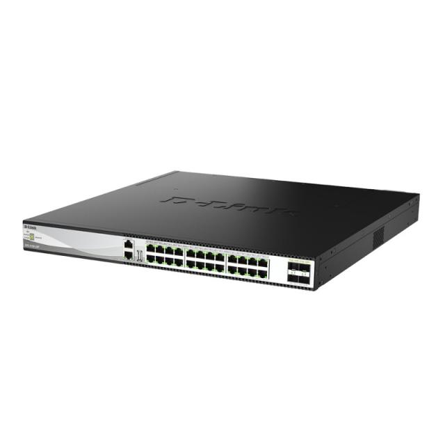 D-Link - DXS-3130-28P Gestionado L3 10G Ethernet (100/1000/10000) Energía sobre Ethernet (PoE) Negro, Gris
