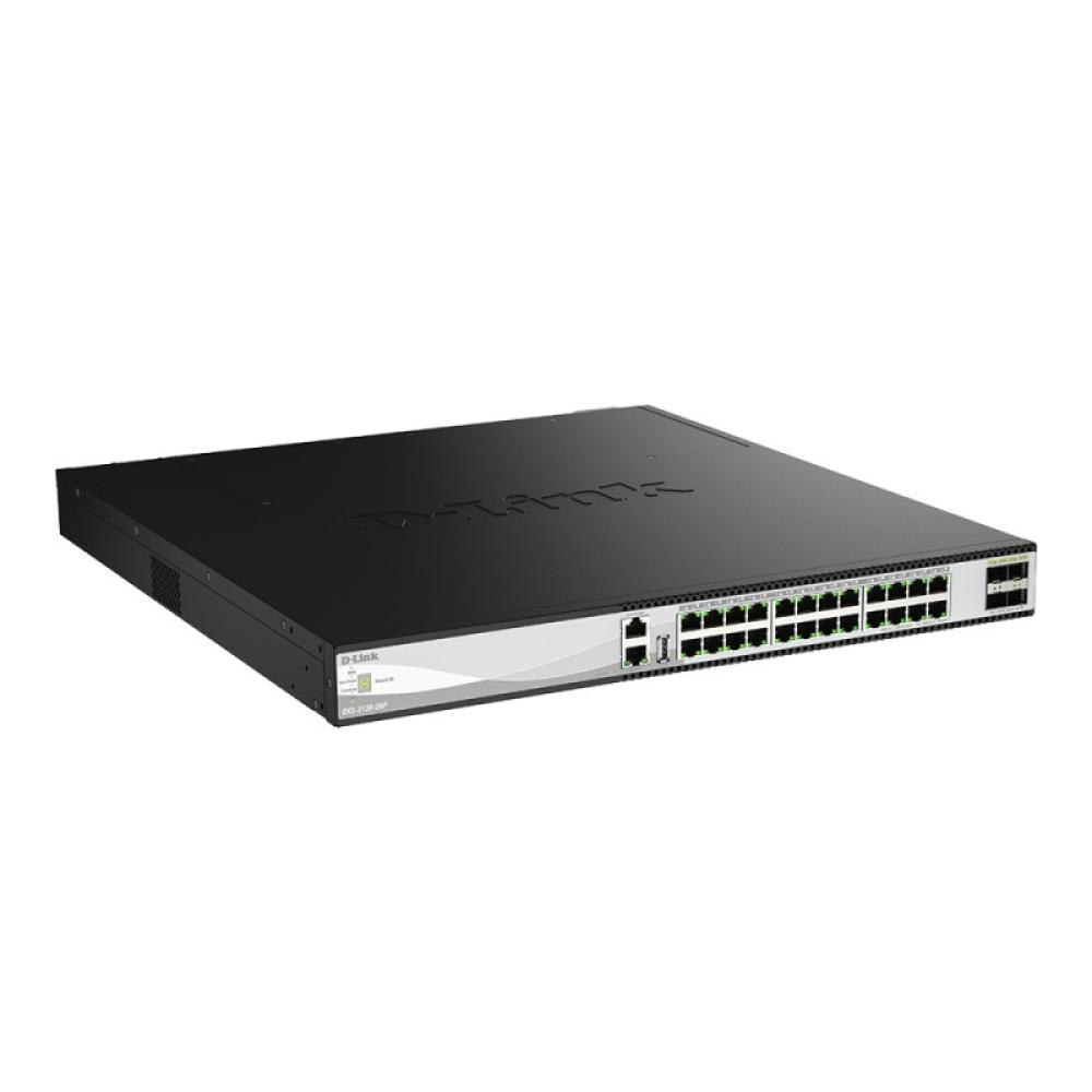 D-Link - DXS-3130-28P Gestionado L3 10G Ethernet (100/1000/10000) Energía sobre Ethernet (PoE) Negro, Gris