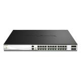 D-Link - DXS-3130-28P Gestionado L3 10G Ethernet (100/1000/10000) Energía sobre Ethernet (PoE) Negro, Gris