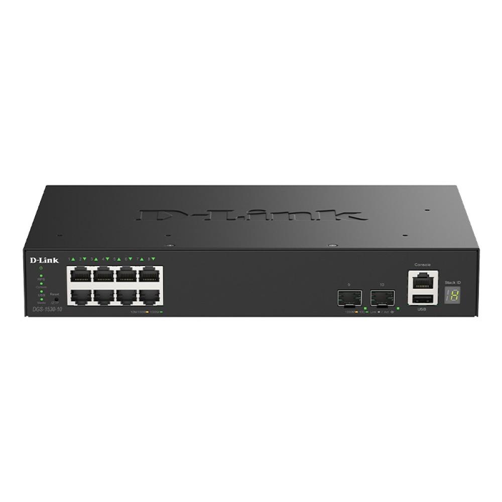 D-Link - DGS-1530-10 Gestionado L2 Gigabit Ethernet (10/100/1000) Negro