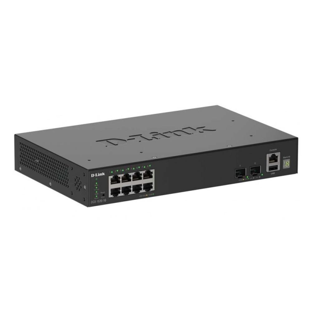 D-Link - DGS-1530-10 Gestionado L2 Gigabit Ethernet (10/100/1000) Negro