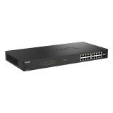 D-Link - DGS-1018P No administrado Gigabit Ethernet (10/100/1000) Energía sobre Ethernet (PoE) Negro