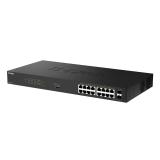 D-Link - DGS-1018P No administrado Gigabit Ethernet (10/100/1000) Energía sobre Ethernet (PoE) Negro
