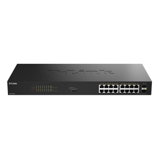 D-Link - DGS-1018P No administrado Gigabit Ethernet (10/100/1000) Energía sobre Ethernet (PoE) Negro