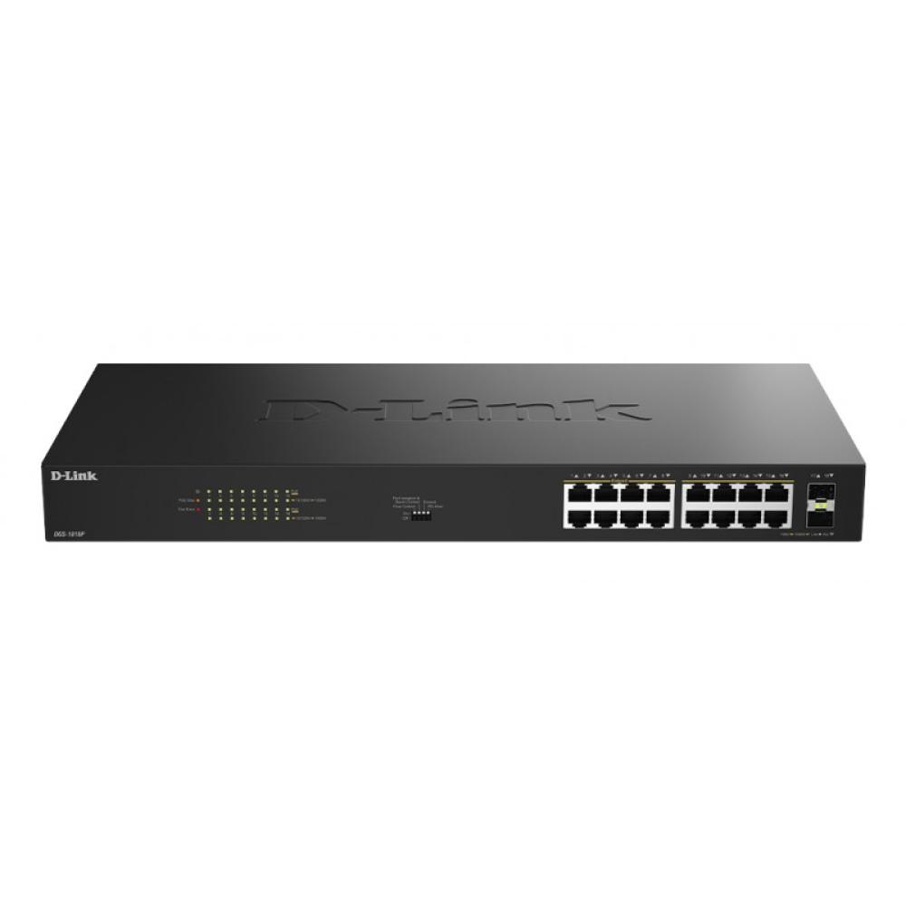D-Link - DGS-1018P No administrado Gigabit Ethernet (10/100/1000) Energía sobre Ethernet (PoE) Negro