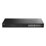 D-Link - DGS-1018P No administrado Gigabit Ethernet (10/100/1000) Energía sobre Ethernet (PoE) Negro