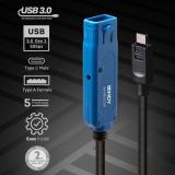 Lindy - 43380 cable USB USB 3.2 Gen 1 (3.1 Gen 1) 5 m USB C USB A Negro