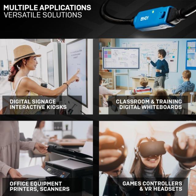 Lindy - 43380 cable USB USB 3.2 Gen 1 (3.1 Gen 1) 5 m USB C USB A Negro