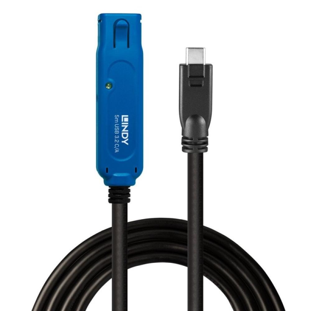 Lindy - 43380 cable USB USB 3.2 Gen 1 (3.1 Gen 1) 5 m USB C USB A Negro