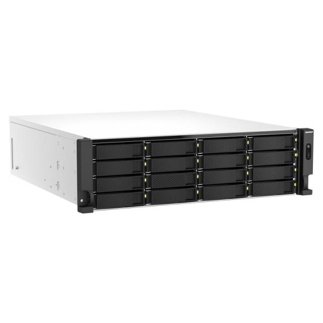 QNAP - TS-H2287XU-RP NAS Bastidor (3U) Intel Xeon E E-2378 64 GB DDR4 0 TB QuTS hero Negro, Blanco