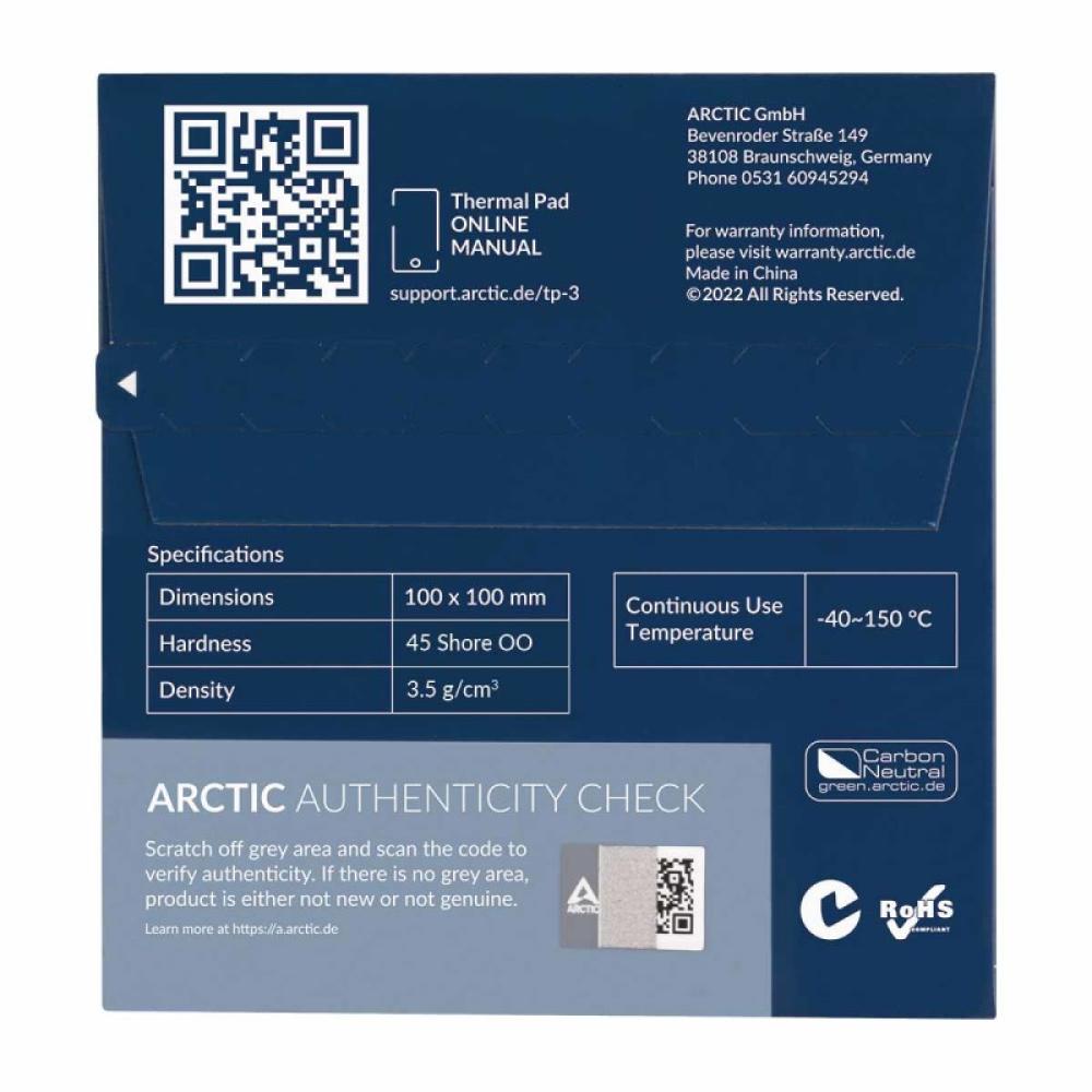 ARCTIC - TP-3 compuesto disipador de calor Parche térmico - ACTPD00052A