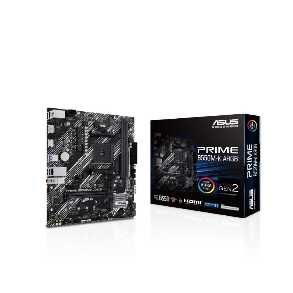 ASUS - PRIME B550M-K ARGB AMD B550 Zócalo AM4 micro ATX