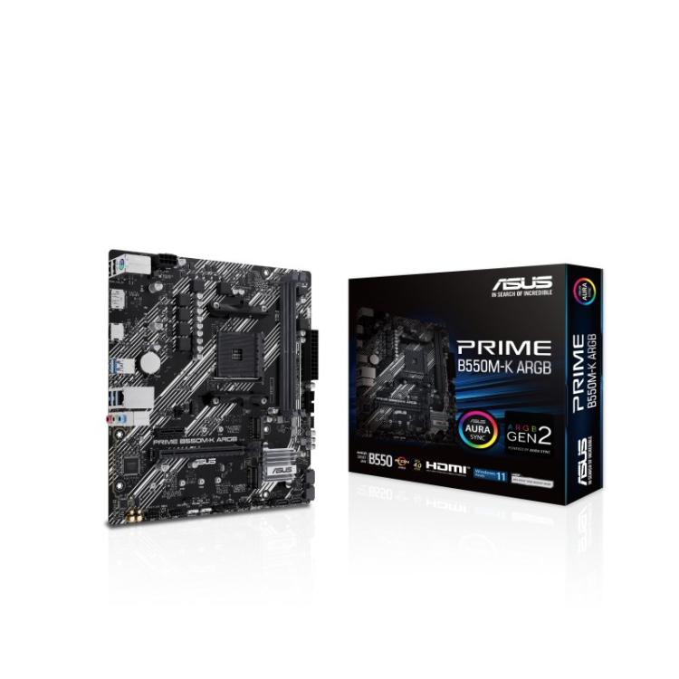 ASUS - PRIME B550M-K ARGB AMD B550 Zócalo AM4 micro ATX
