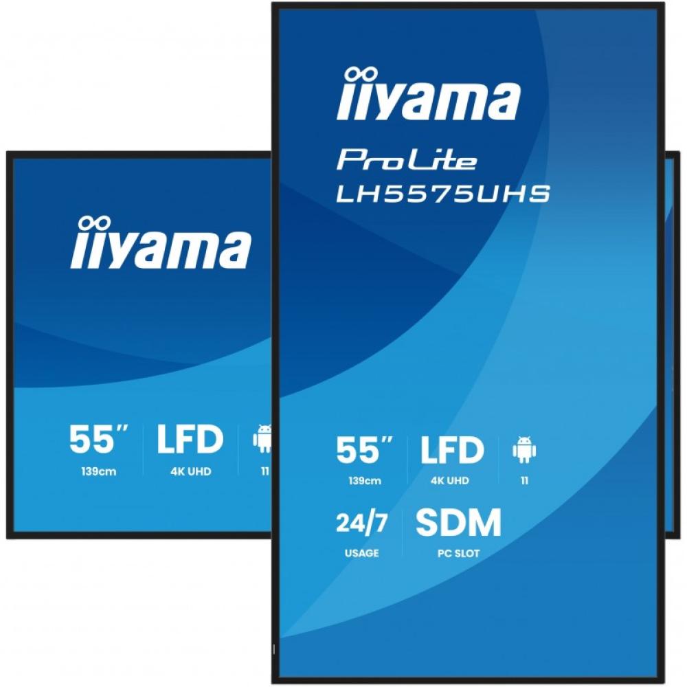 iiyama - LH5575UHS-B2AG pantalla de señalización Pantalla plana para señalización digital 138,7 cm (54.6") LCD Wifi 500 cd / m²