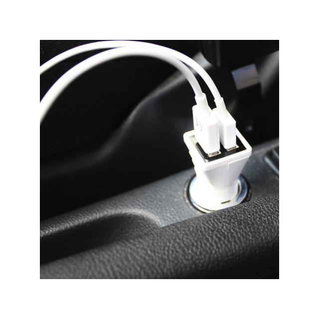 Approx - APPUSBCAR21B cargador de dispositivo móvil Auto Negro, Blanco