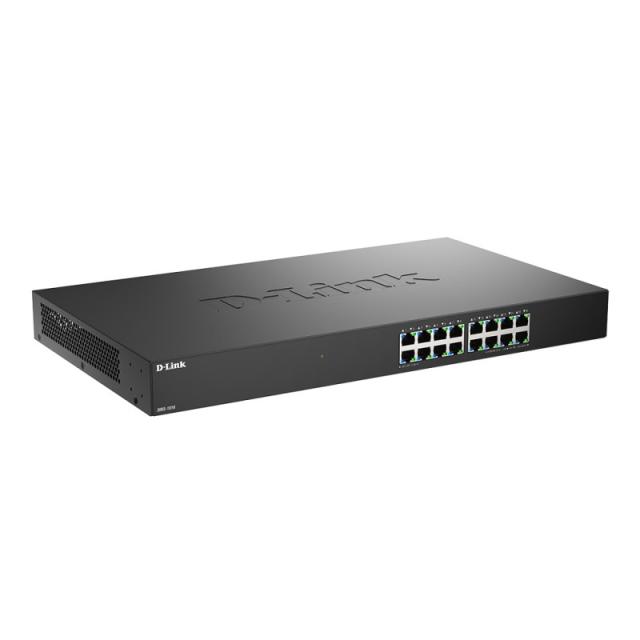 D-Link - DMS-1016 No administrado L2+ 2.5G Ethernet (100/1000/2500) Negro