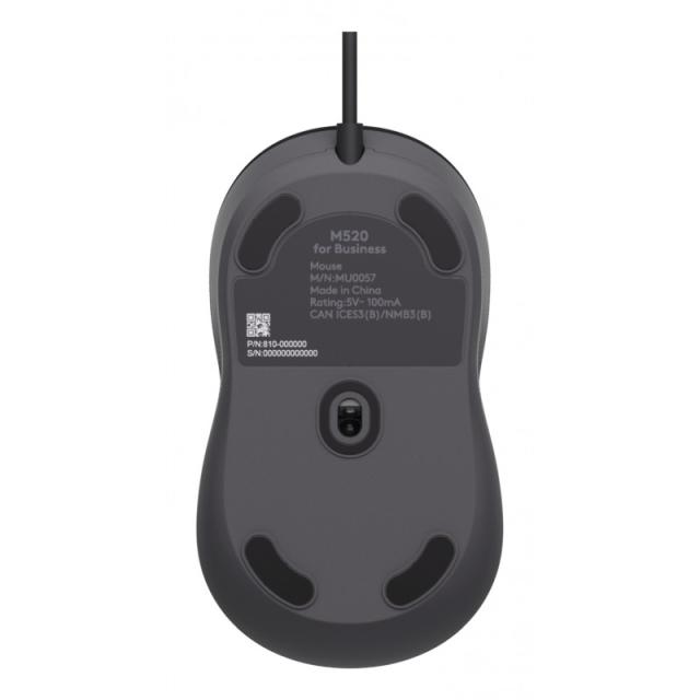Logitech - Signature Wired M520 for Business ratón Oficina Ambidextro USB Tipo C Óptico 4000 DPI