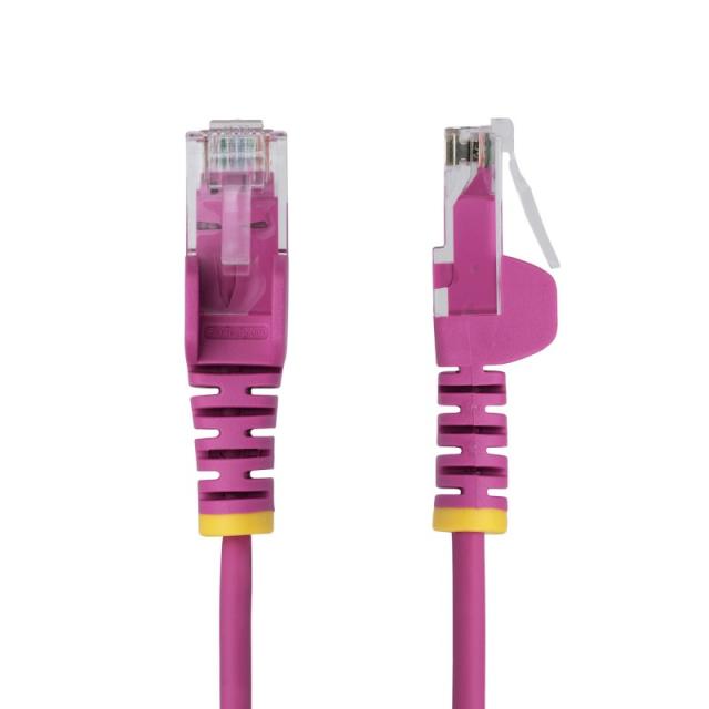 StarTech.com - Cable de Red Ethernet CAT6 Delgado sin Enganches Rosa de 7m - Cable RJ45 Snagless Slim 28AWG - Alambre de Cobre P