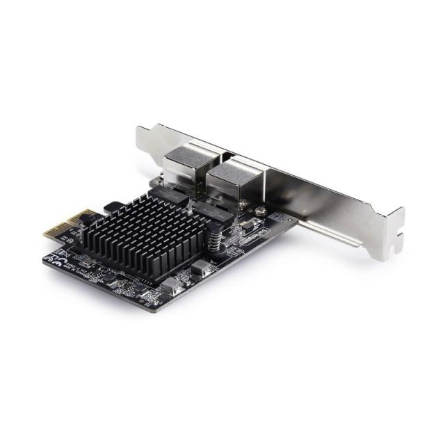 StarTech.com - Tarjeta de Red Ethernet PCI Express de 2 Puertos Gigabit 5G - Tarjeta Adaptador Ethernet PCI-E Chipset RTL8126 -